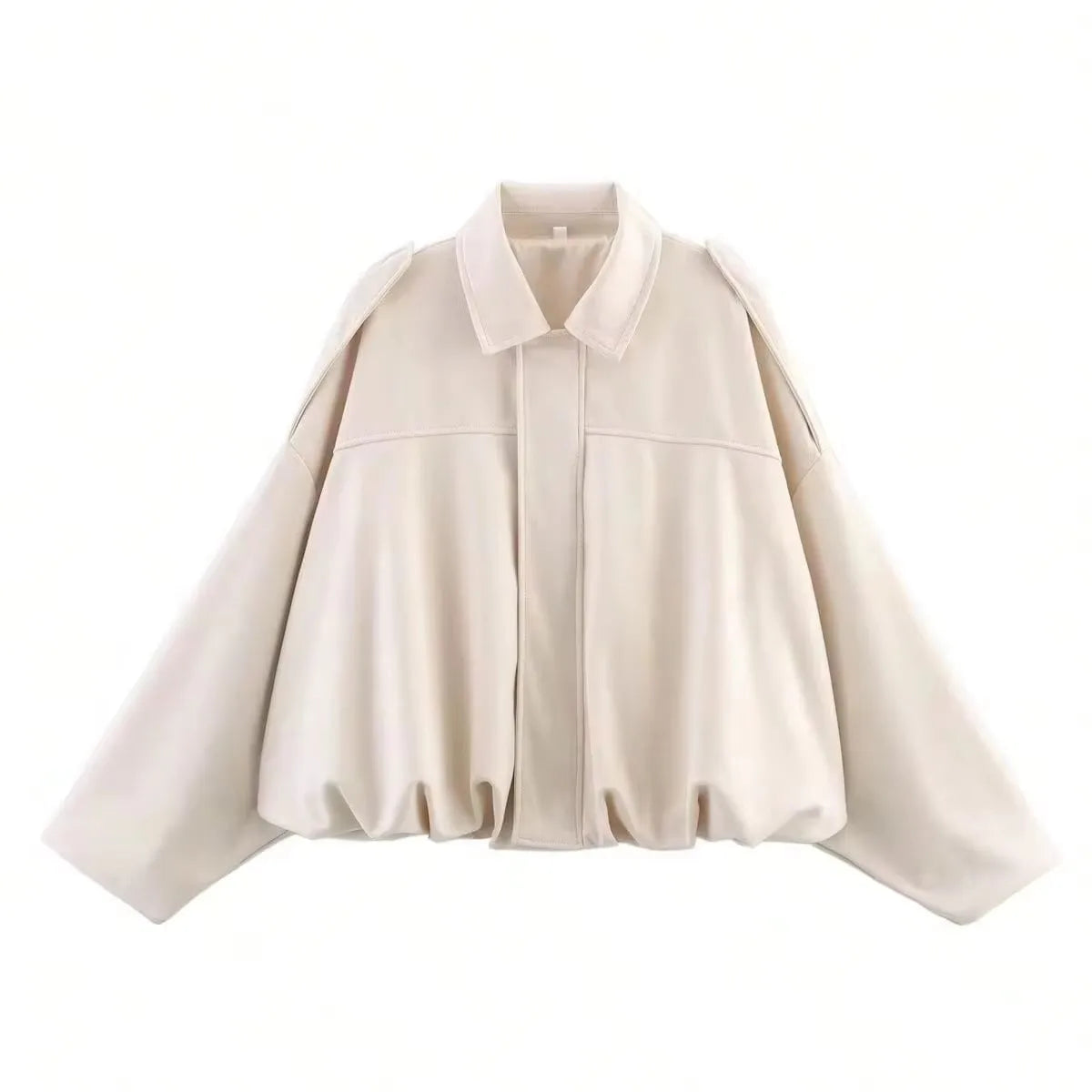 Brandy | Oversized Suede-Texture Jacket