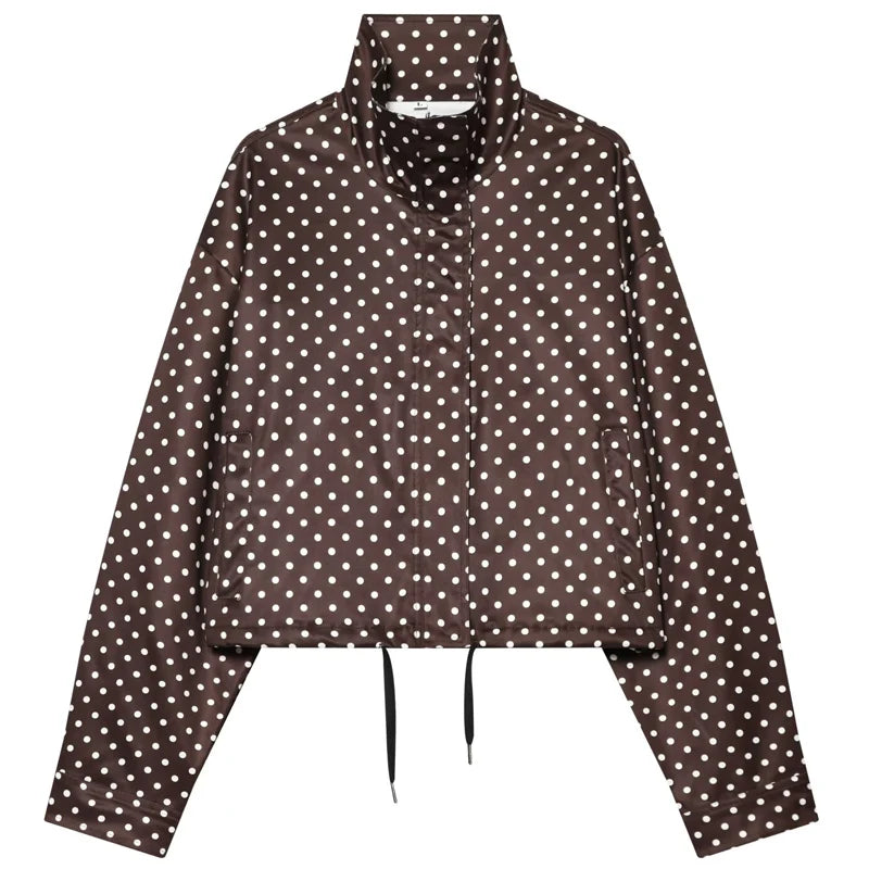 Nole | Polka Dot Bomber Jacket