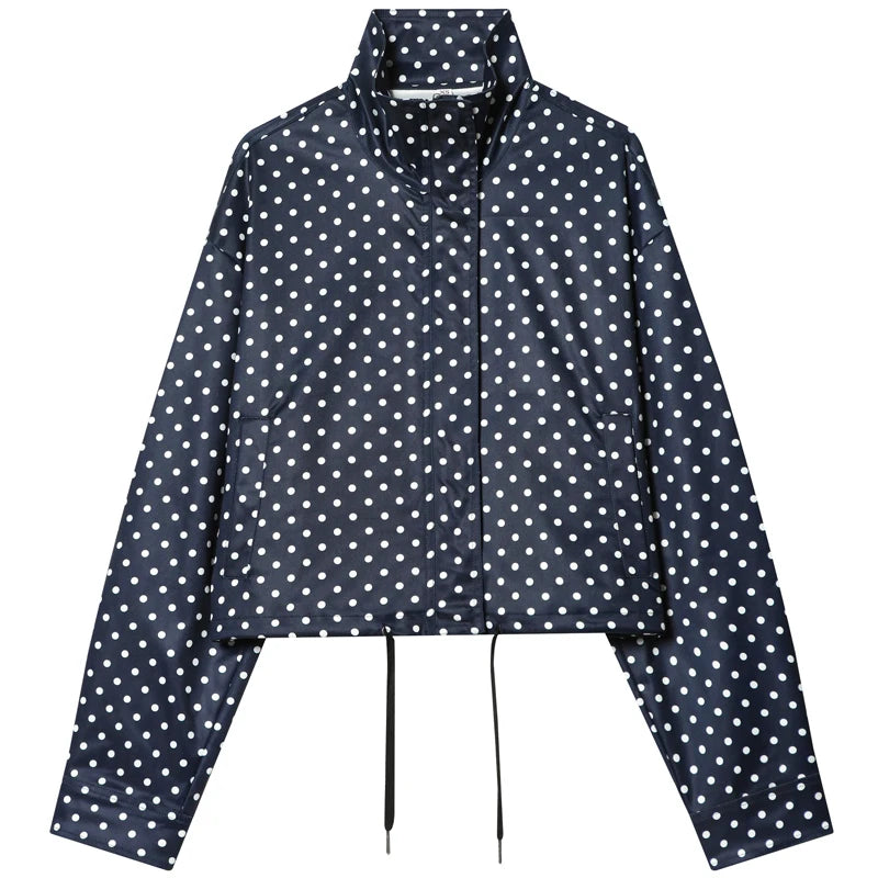 Nole | Polka Dot Bomber Jacket