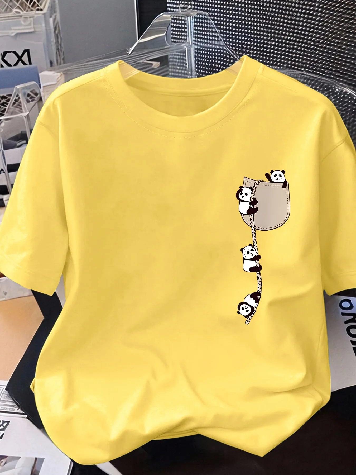 Cubby | Round Neck Panda Print Tee