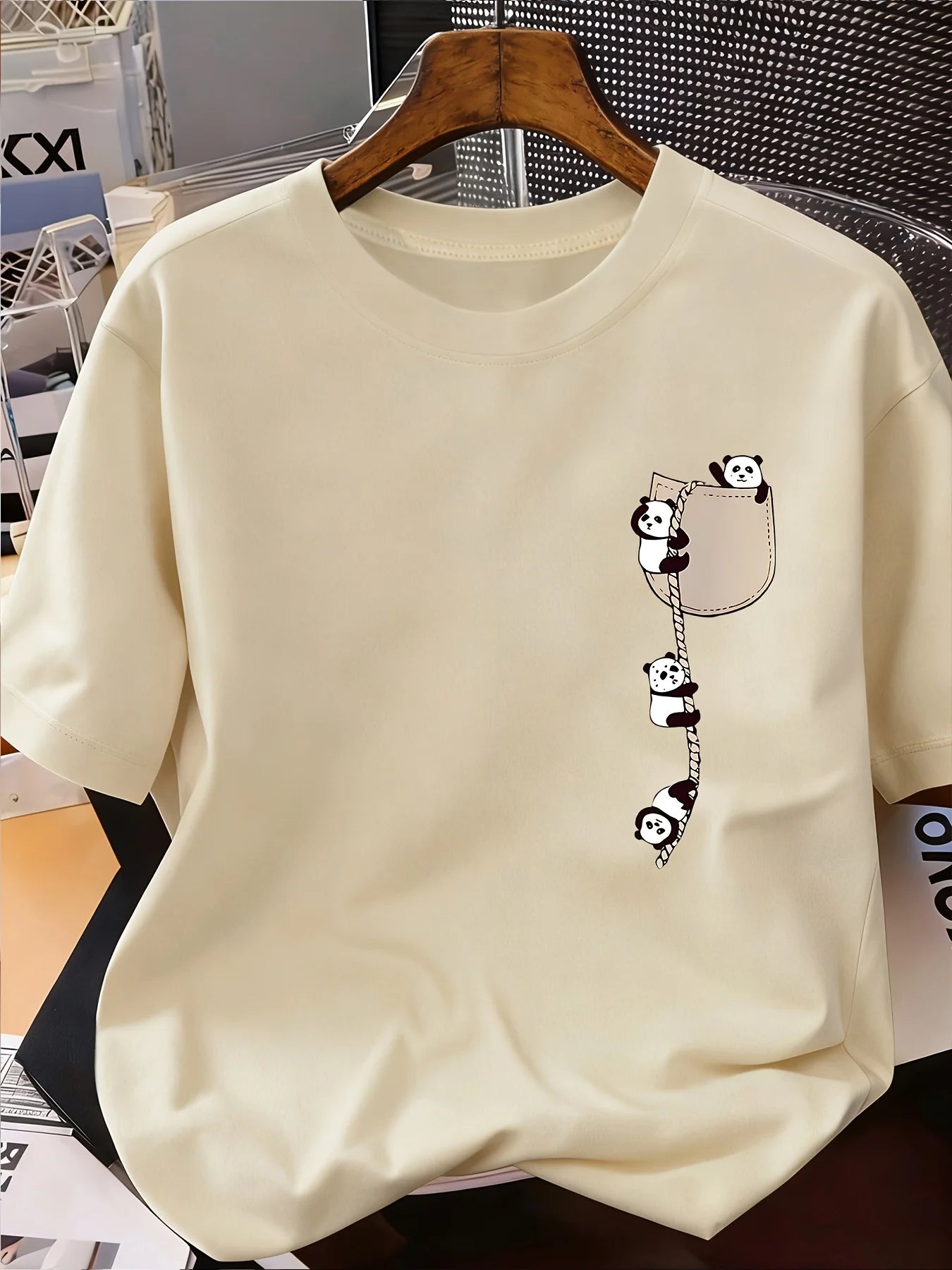 Cubby | Round Neck Panda Print Tee