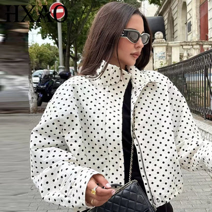 Nole | Polka Dot Bomber Jacket