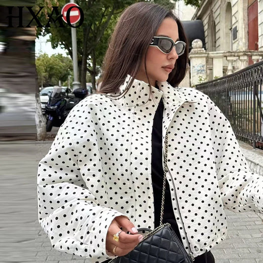 Nole | Polka Dot Bomber Jacket