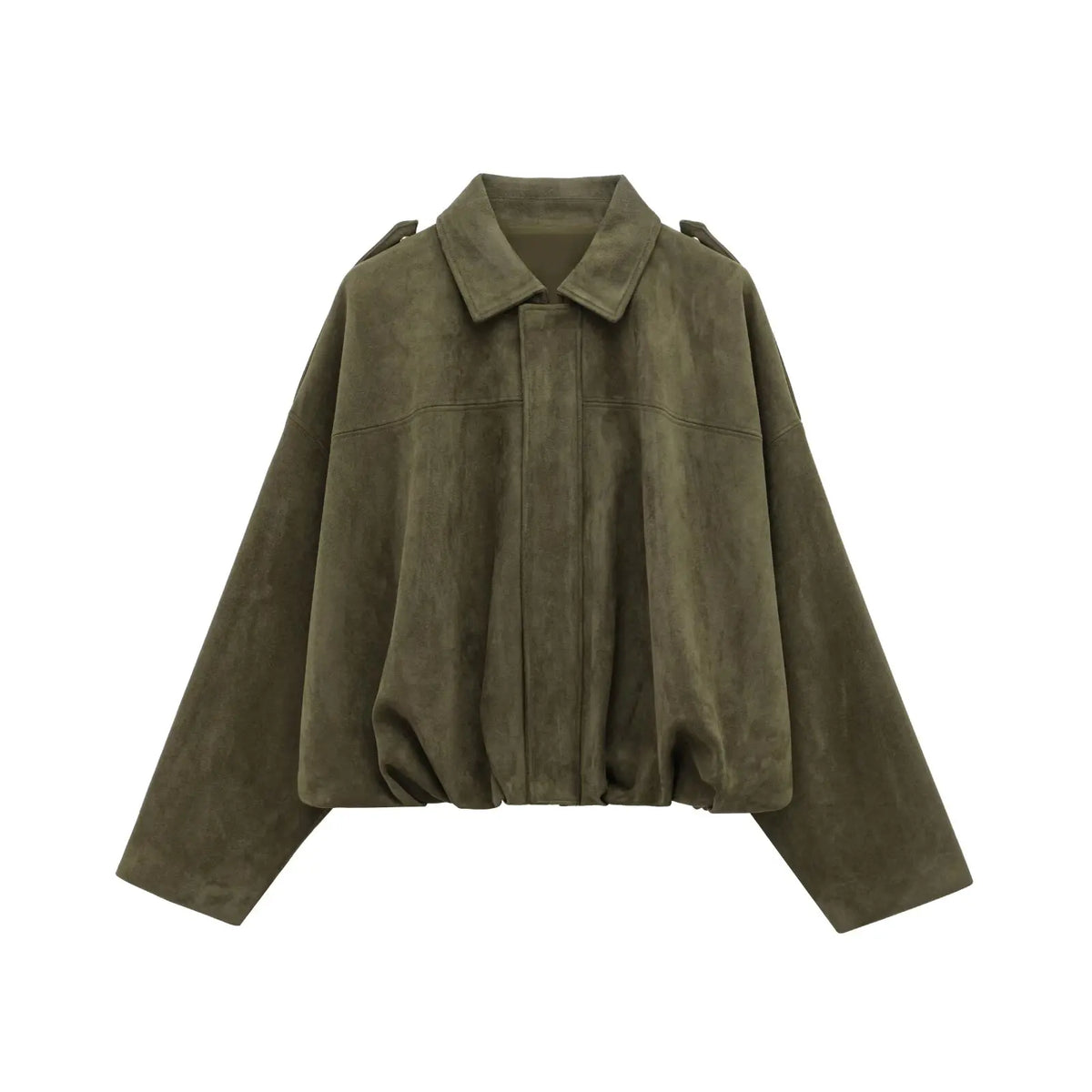 Brandy | Oversized Suede-Texture Jacket