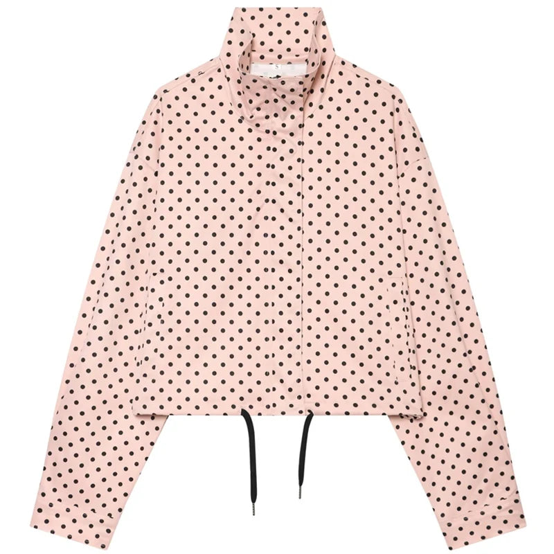 Nole | Polka Dot Bomber Jacket