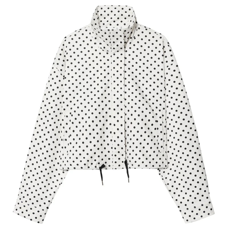 Nole | Polka Dot Bomber Jacket